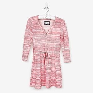 Anthropologie Saturday Sunday Poppy Space Dye Stripe Dress Size S Pink Casual
